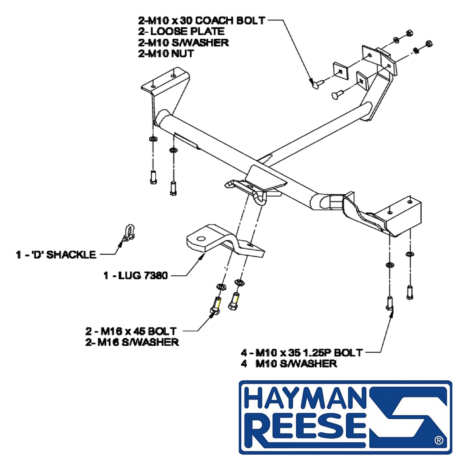 Toyota Echo Hatch 10/1999 - 10/2005 - Towbar Kit