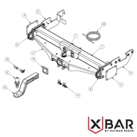 X-Bar Toyota HiLux GUN Cab Chassis Without Bumper 09/2015 - On - Towbar Kit