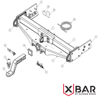 X-Bar Isuzu D-Max TF Cab Chassis No Bumper 06/2012 - 07/2020 - Towbar Kit