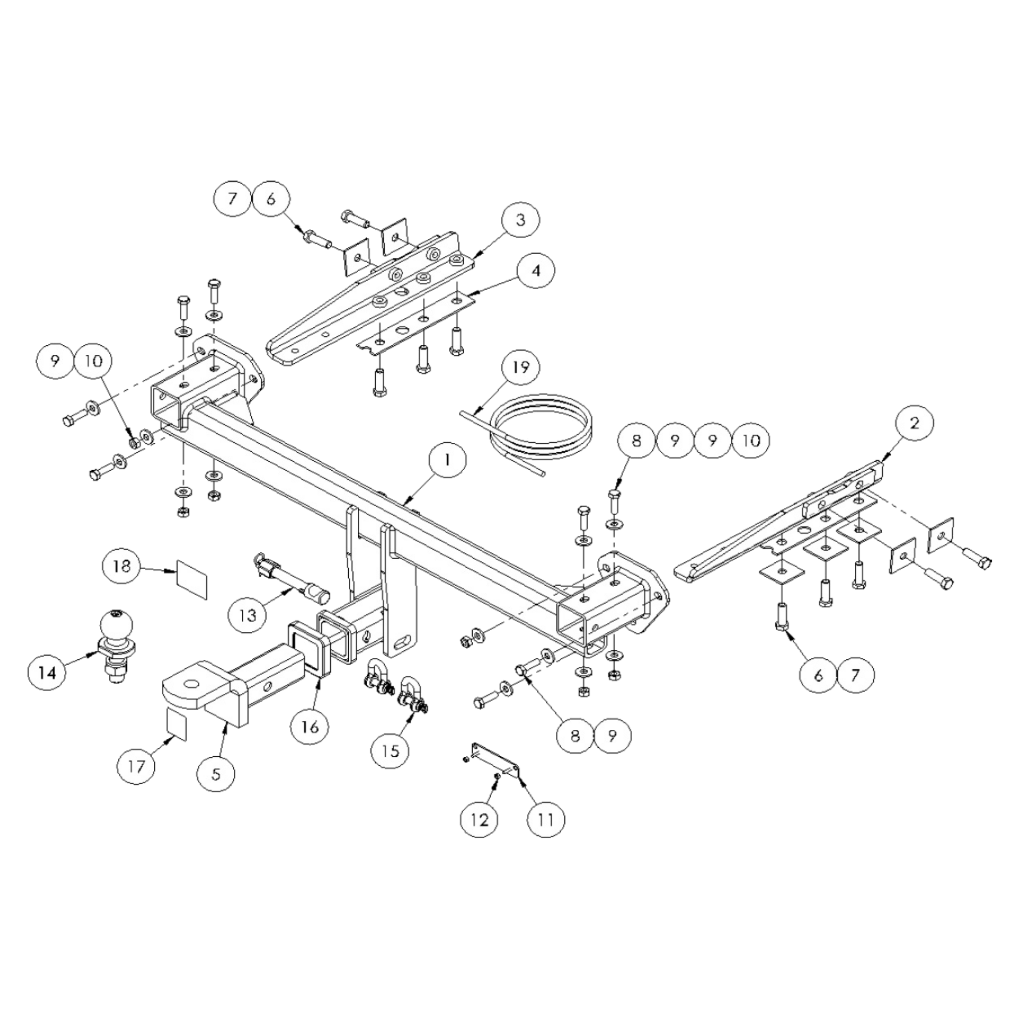 Subaru Forester (Inc Hybrid) SUV 08/2018 - On - Towbar Kit