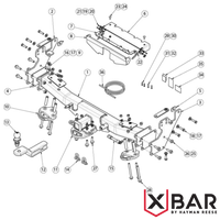 X-Bar Isuzu D-Max TF 2wd & 4wd Tub Body With Bumper 07/2020 - On - Towbar Kit