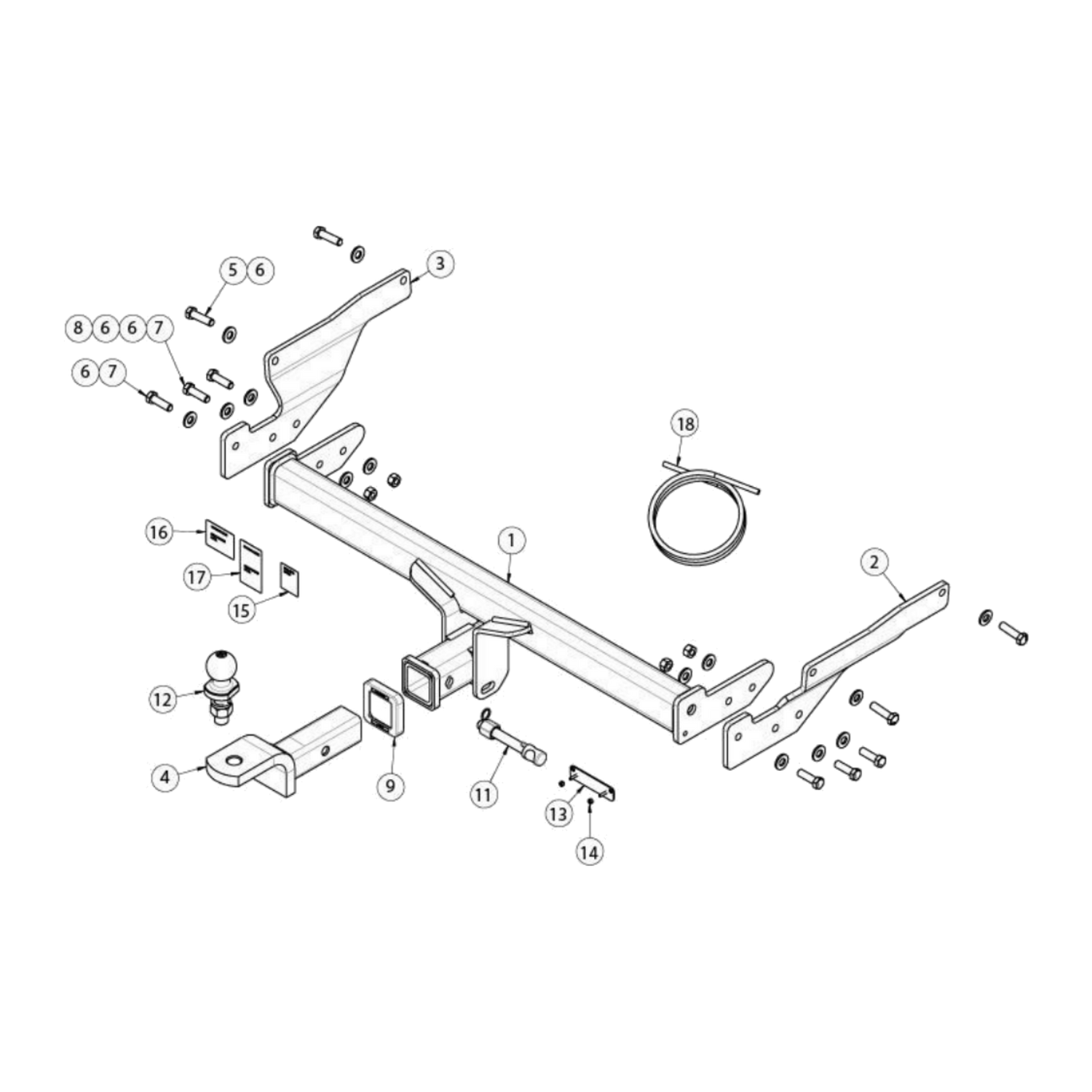 Mazda CX-5 Towbar Diagram