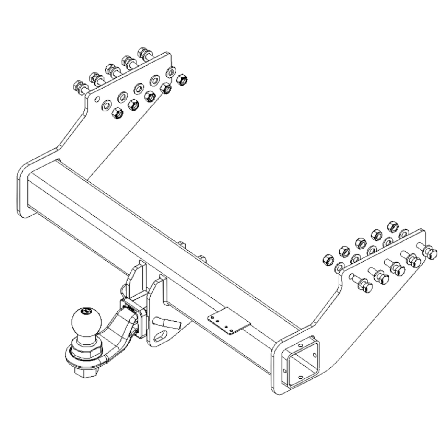 Truck Towbar Kit 4500 kg (Receiver under cross beam) - Towbar Kit