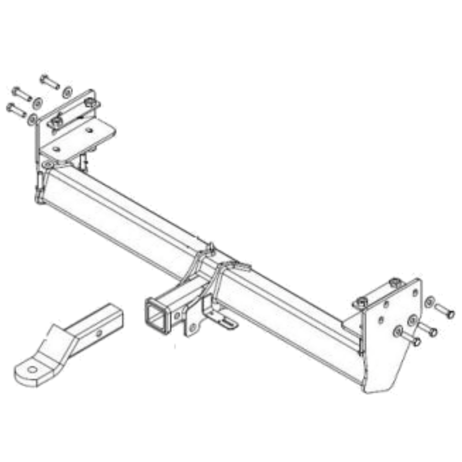 Isuzu D-Max TF 2wd & 4wd Cab Chassis No Bumper 06/2012 - 07/2020 - Towbar Kit