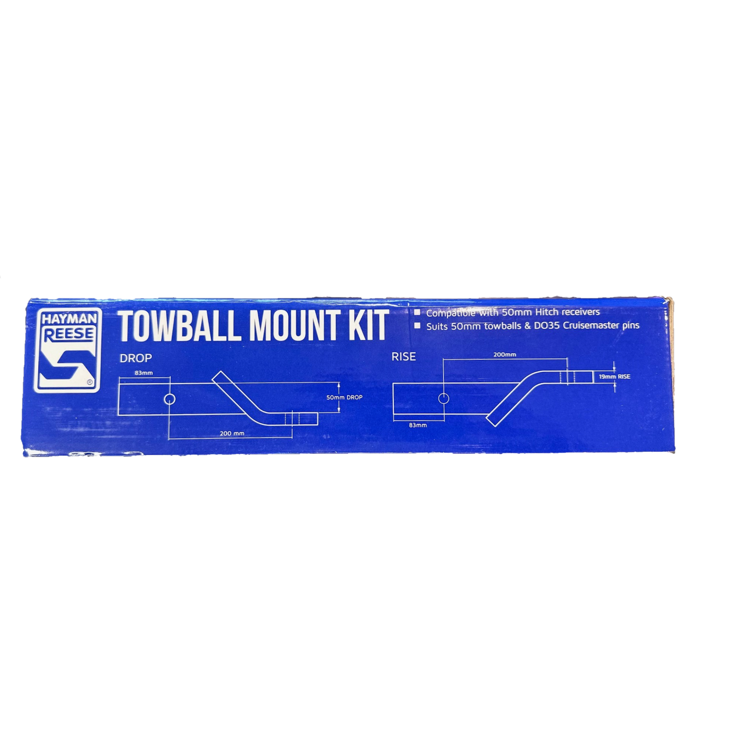 Ballmount Kit 50mm Drop, 19mm Rise, 200mm Long - 3500kg Hayman Reese