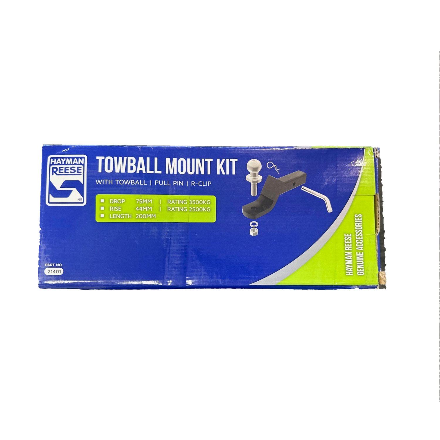 Ballmount Kit 75mm Drop, 44mm Rise, 200mm Long - 3500kg Hayman Reese