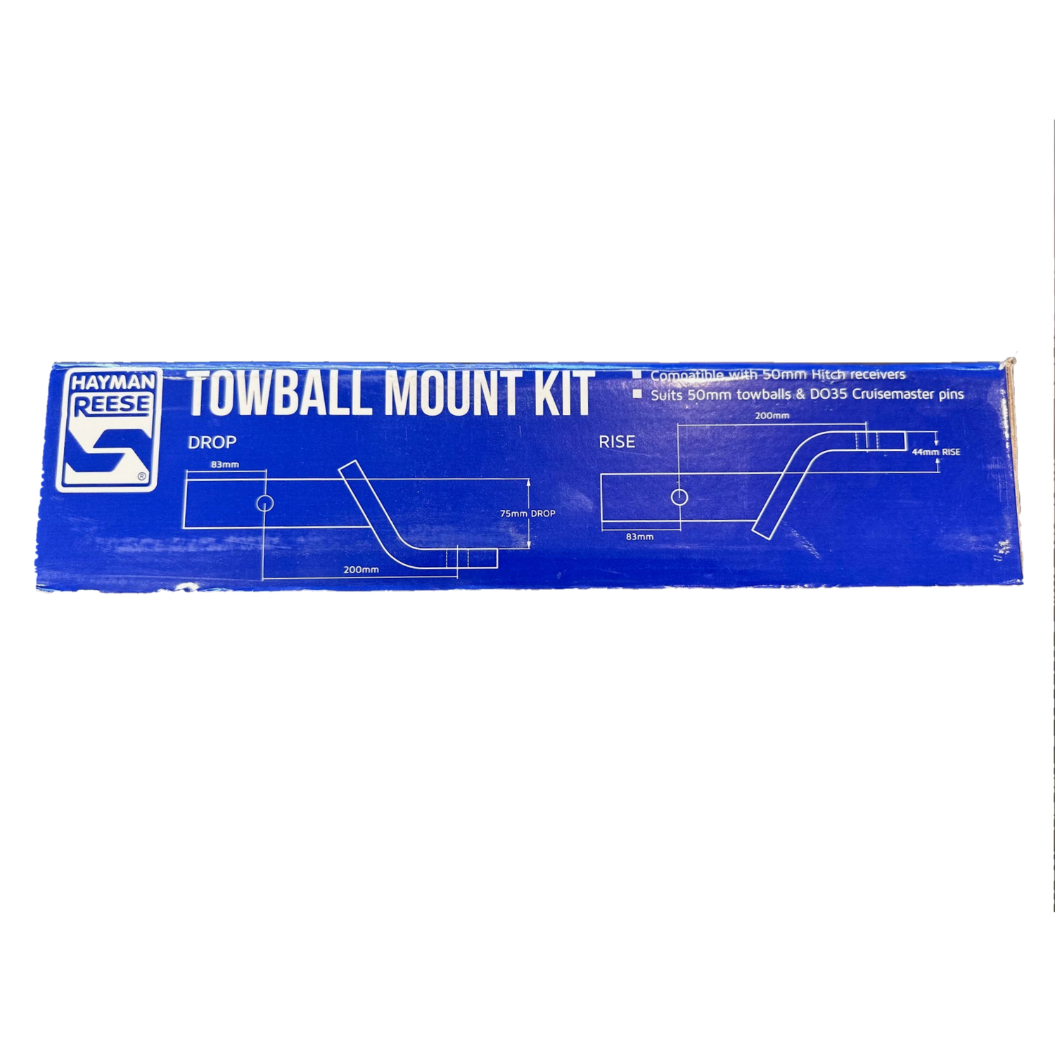 Ballmount Kit 75mm Drop, 44mm Rise, 200mm Long - 3500kg Hayman Reese