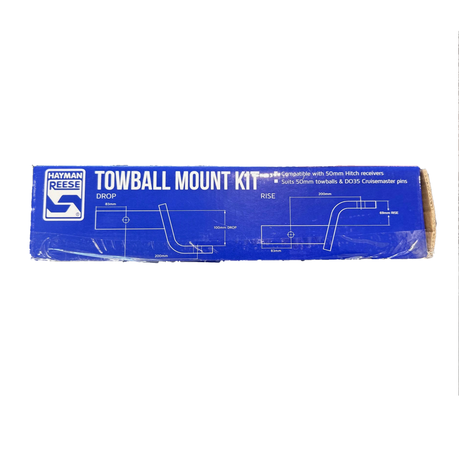 Ballmount Kit 100mm Drop, 69mm Rise, 200mm Long - 3500kg Hayman Reese