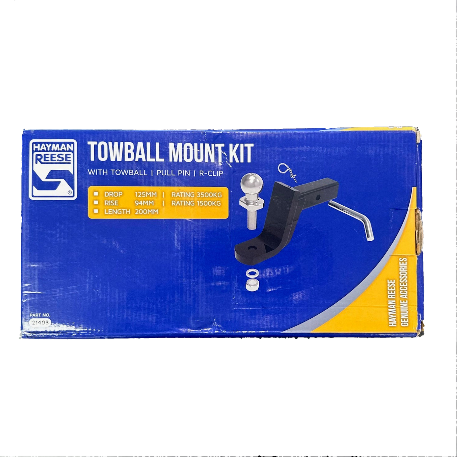 Ballmount Kit 125mm Drop, 95mm Rise, 200mm Long - 3500kg Hayman Reese