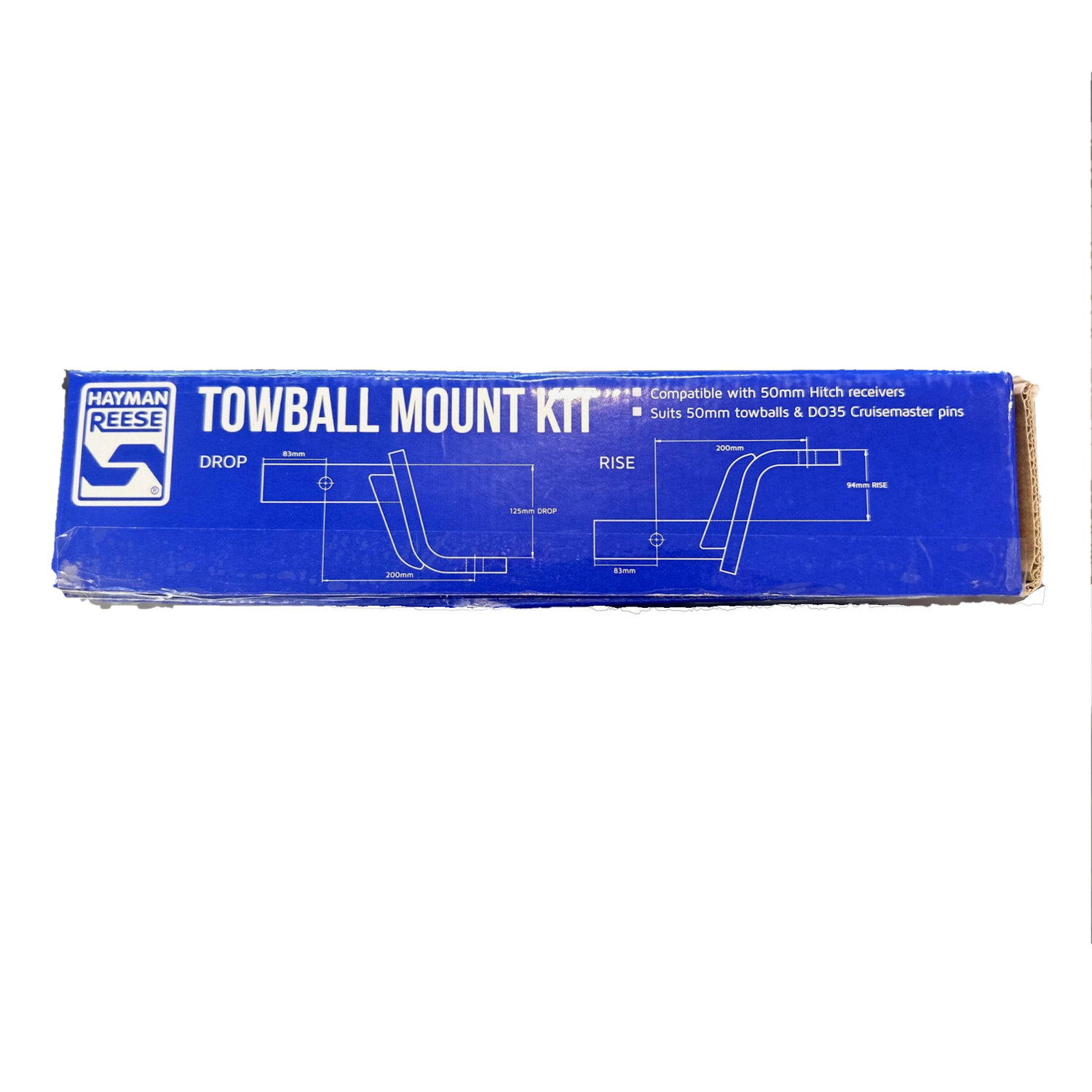 Ballmount Kit 125mm Drop, 95mm Rise, 200mm Long - 3500kg Hayman Reese