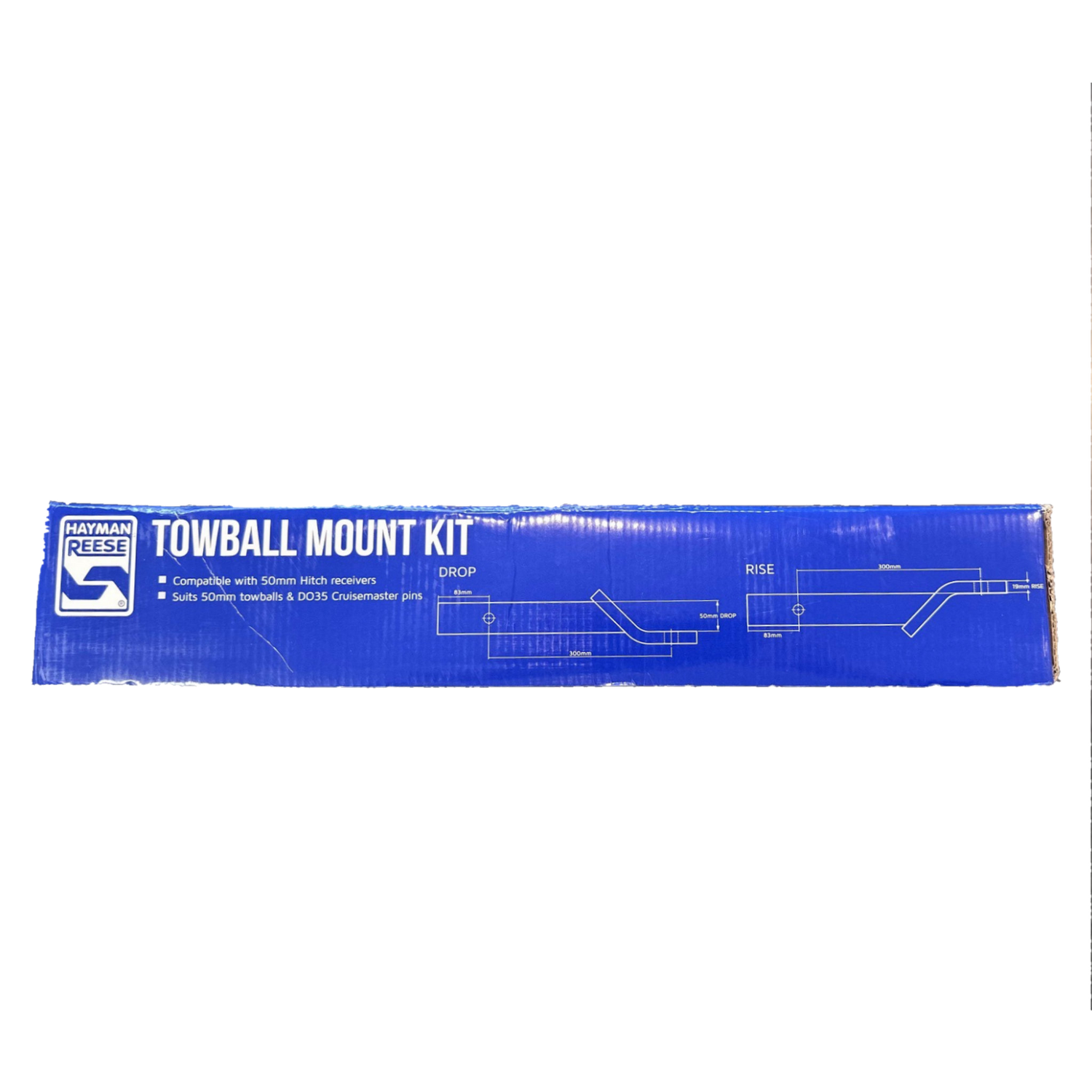 Ballmount Kit 50mm Drop, 19mm Rise, 300mm Long - 3500kg Hayman Reese