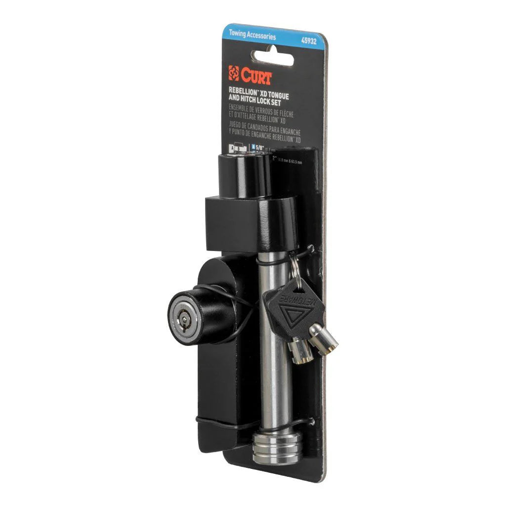 CURT Rebellion XD Tongue And Hitch Lock Set