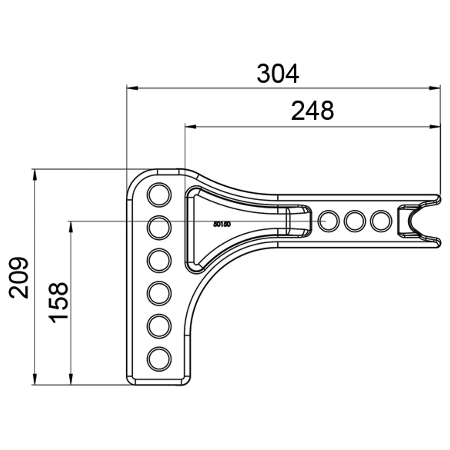 Drop Shank - Adjustable Ballmount (Cast) - Standard