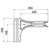 Drop Shank - Adjustable Ballmount (Cast) - Standard