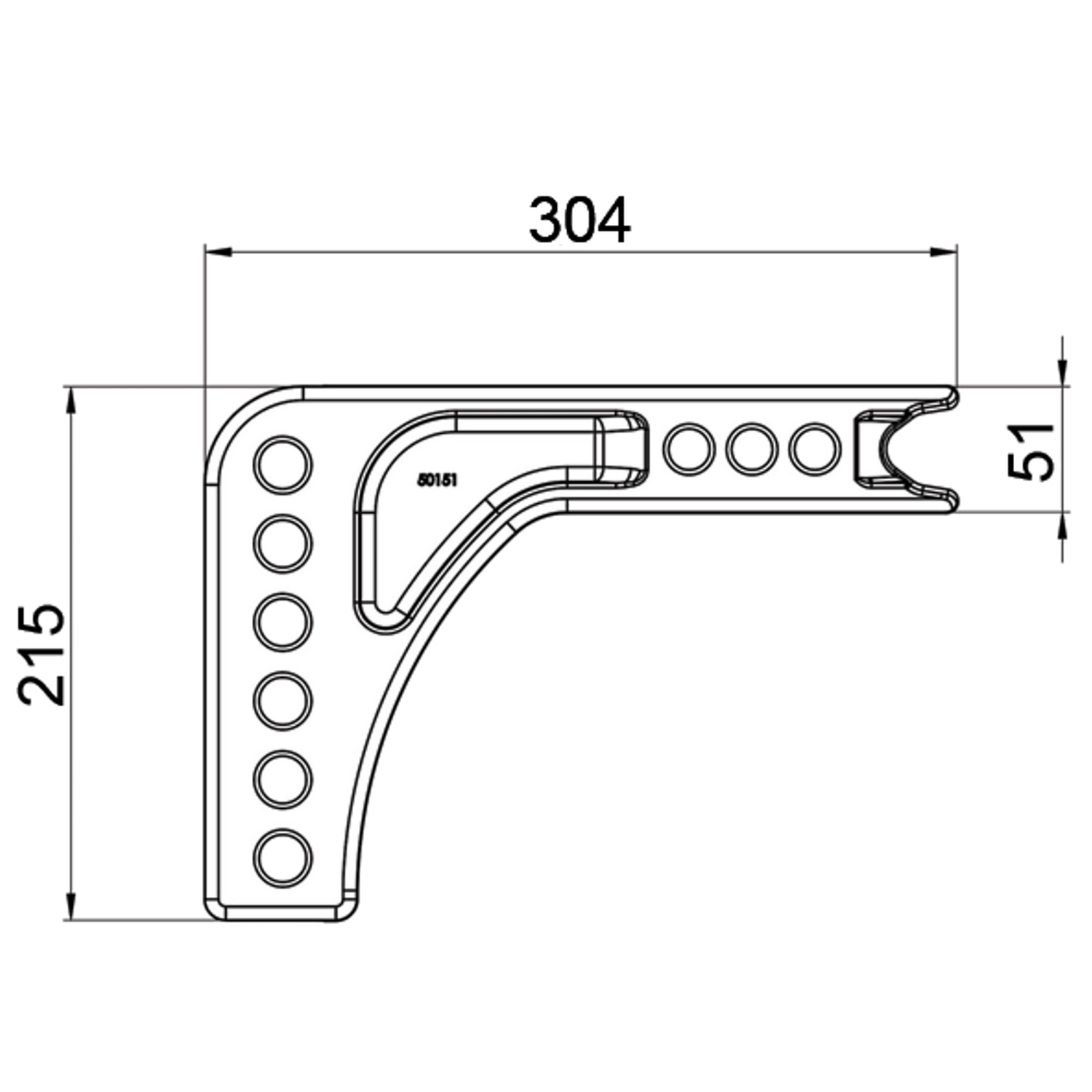 Drop Shank - Adjustable Ballmount (Cast) - 30mm Drop