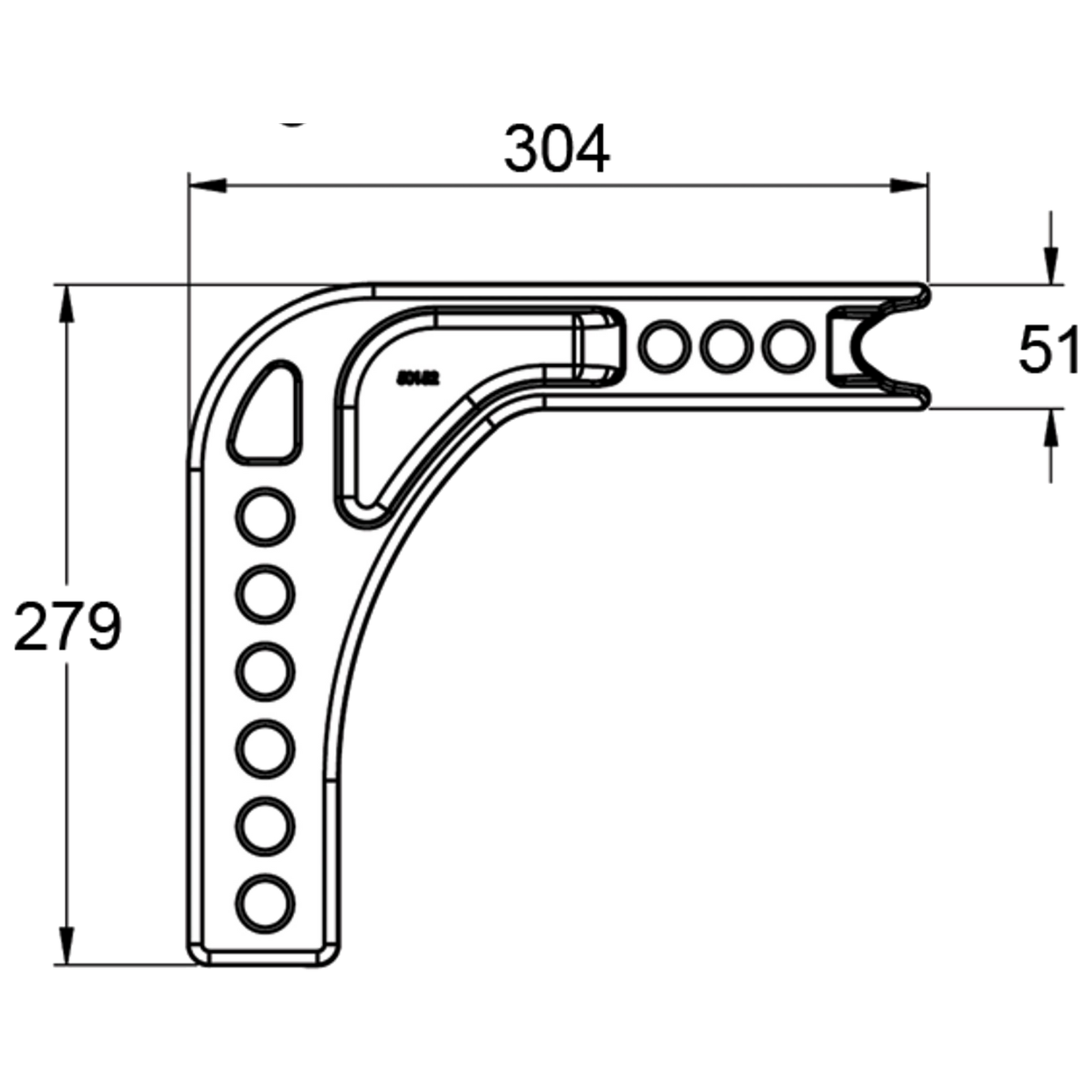 Drop Shank - Adjustable Ballmount (Cast) - 95mm Drop