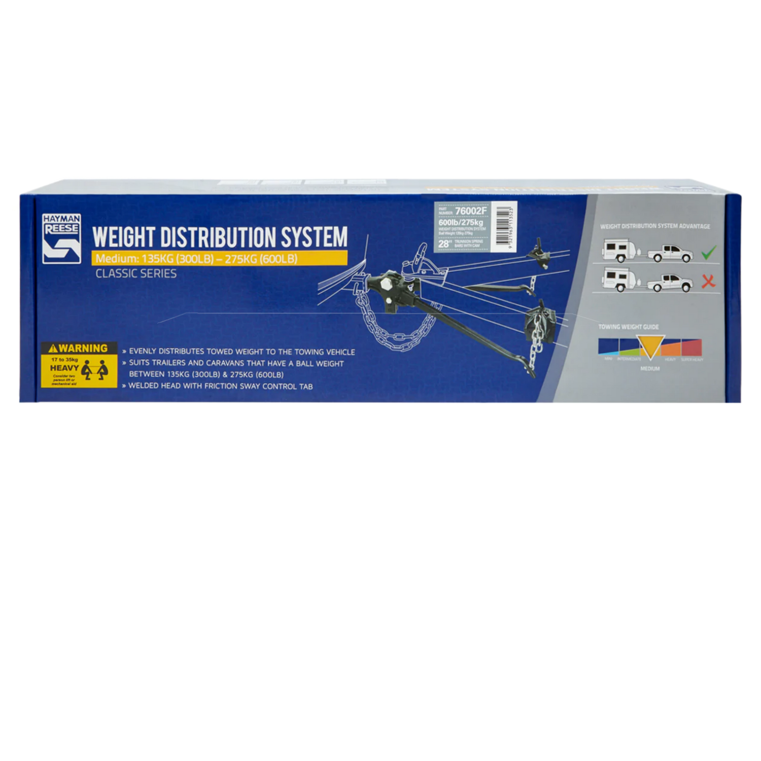 Hayman Reese 600lb Medium Duty Weight Distribution Kit with Truncated 28" Spring Arms