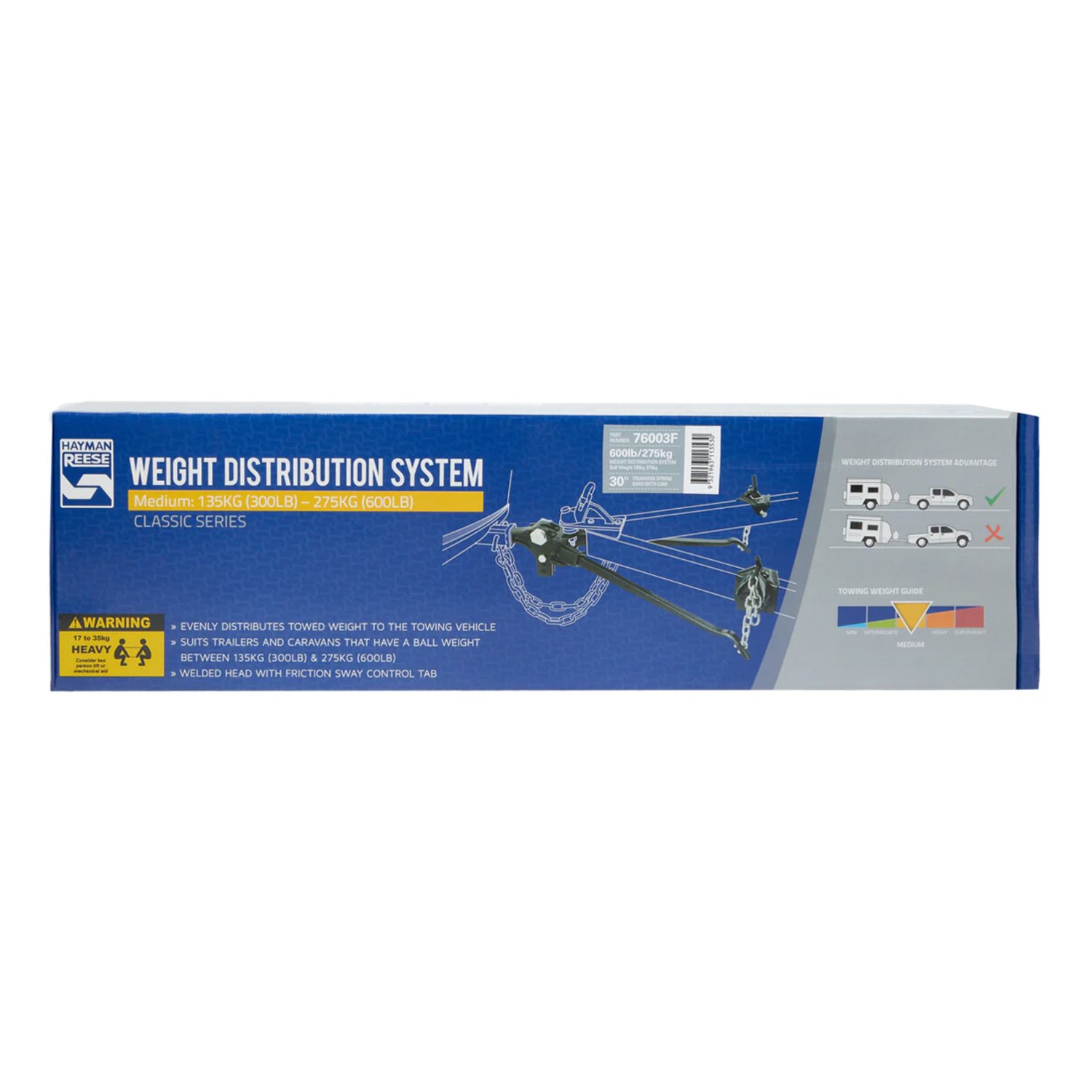 Hayman Reese 600lb Medium Duty Weight Distribution Kit with Truncated 30" Spring Arms