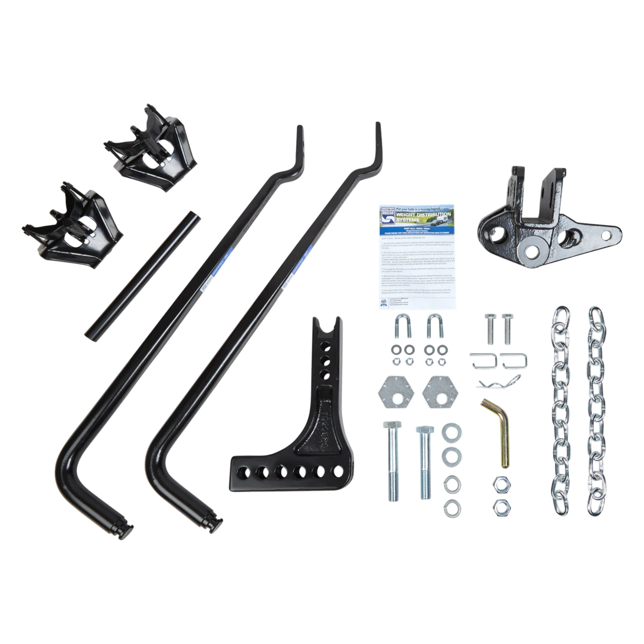 Hayman Reese 600lb Medium Duty Weight Distribution Kit with Round 30" Spring Arms/ Suits 6" A Frame