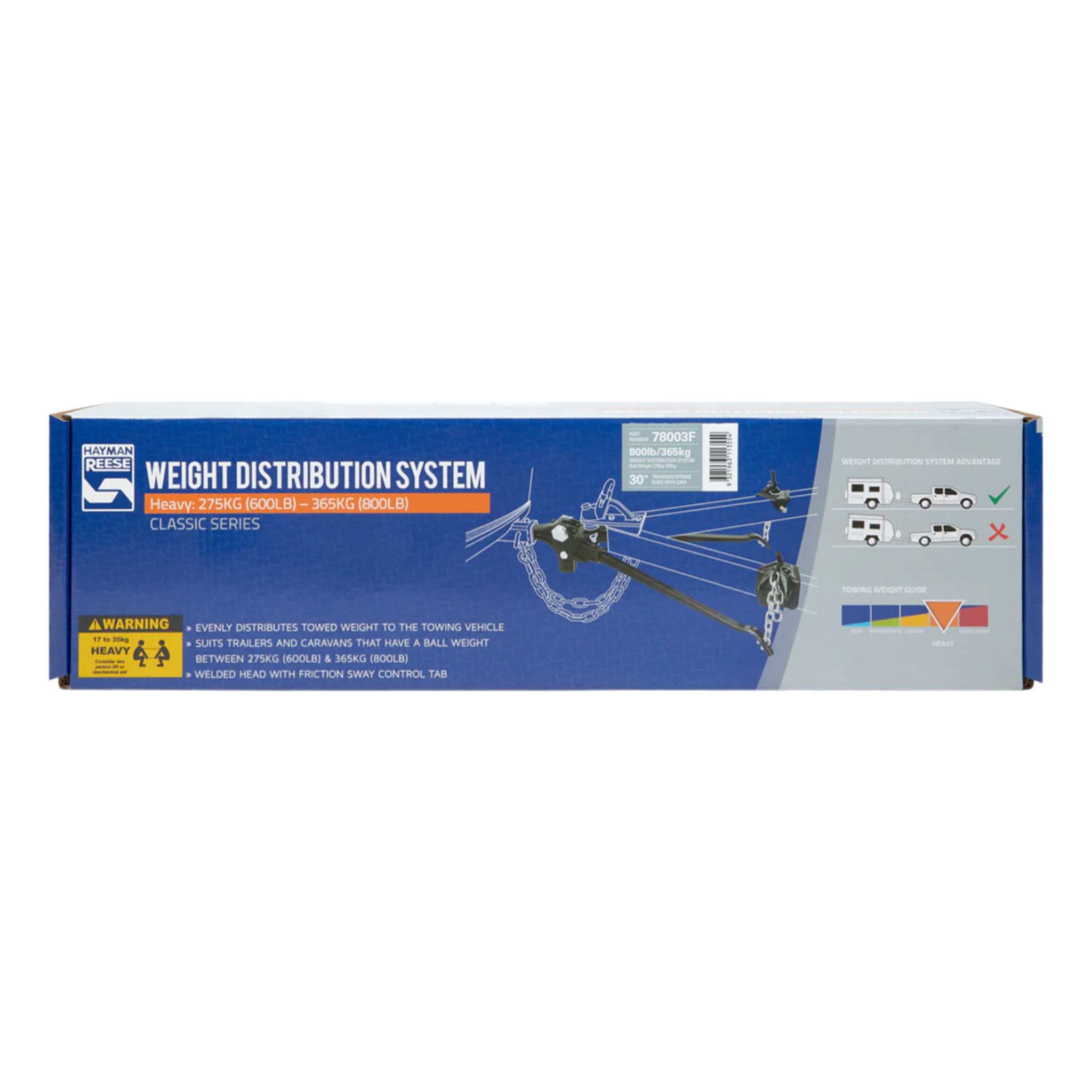 Hayman Reese 800lb Heavy Duty Weight Distribution Kit with Truncated 30" Spring Arms