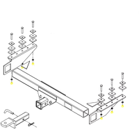 Truck Towbar Kit 2800kg (Receiver Under Cross Beam - Towbar Kit