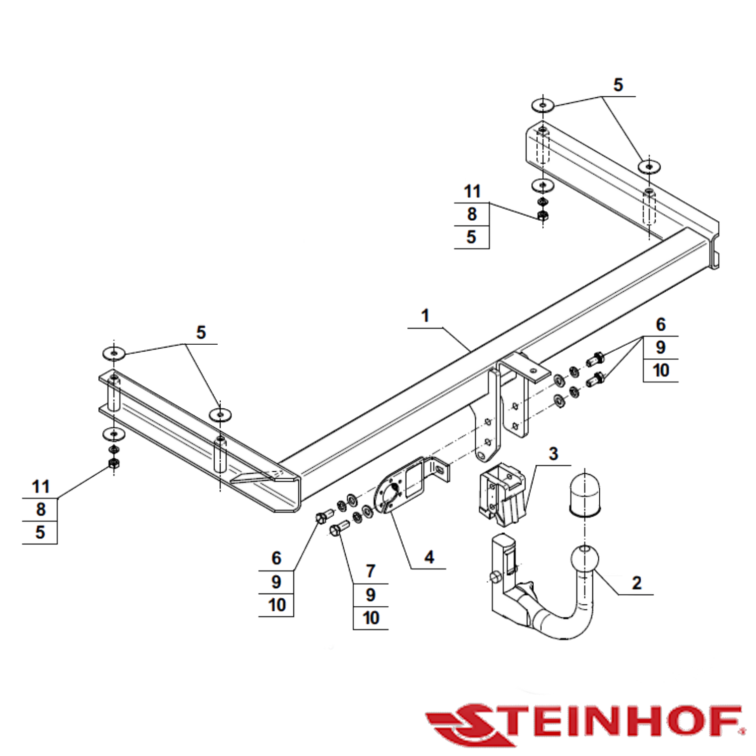 Audi A6 Sedan 04/2004 - 02/2011 - Towbar Kit
