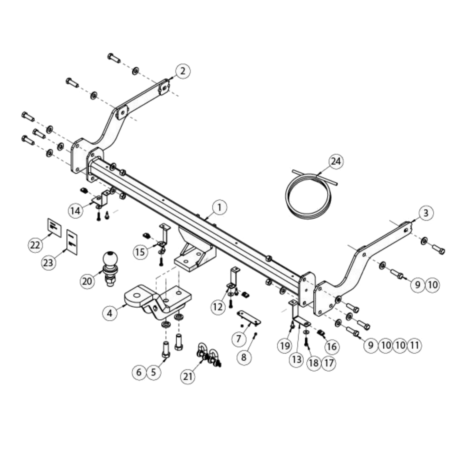 Mitsubishi ASX SUV 06/2025 - On - Towbar Kit