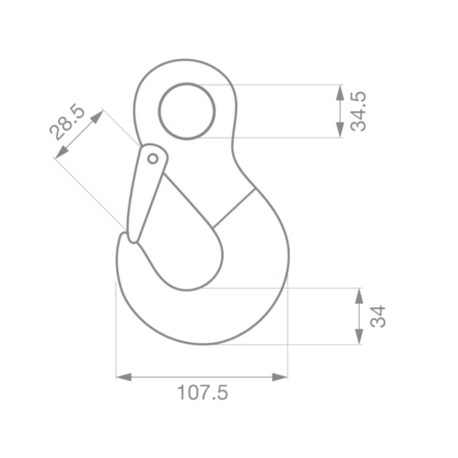 Eye Sling Hook G80 10mm 3.15 Tonne (Pair)
