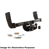 Tow hitch receiver with accessories on a white background