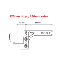 3500KG Adjustable towbar Ball Mount
