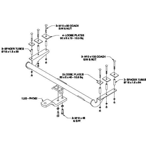 Holden Astra TS Convertible 09/1998 - 07/2004 - Towbar Kit
