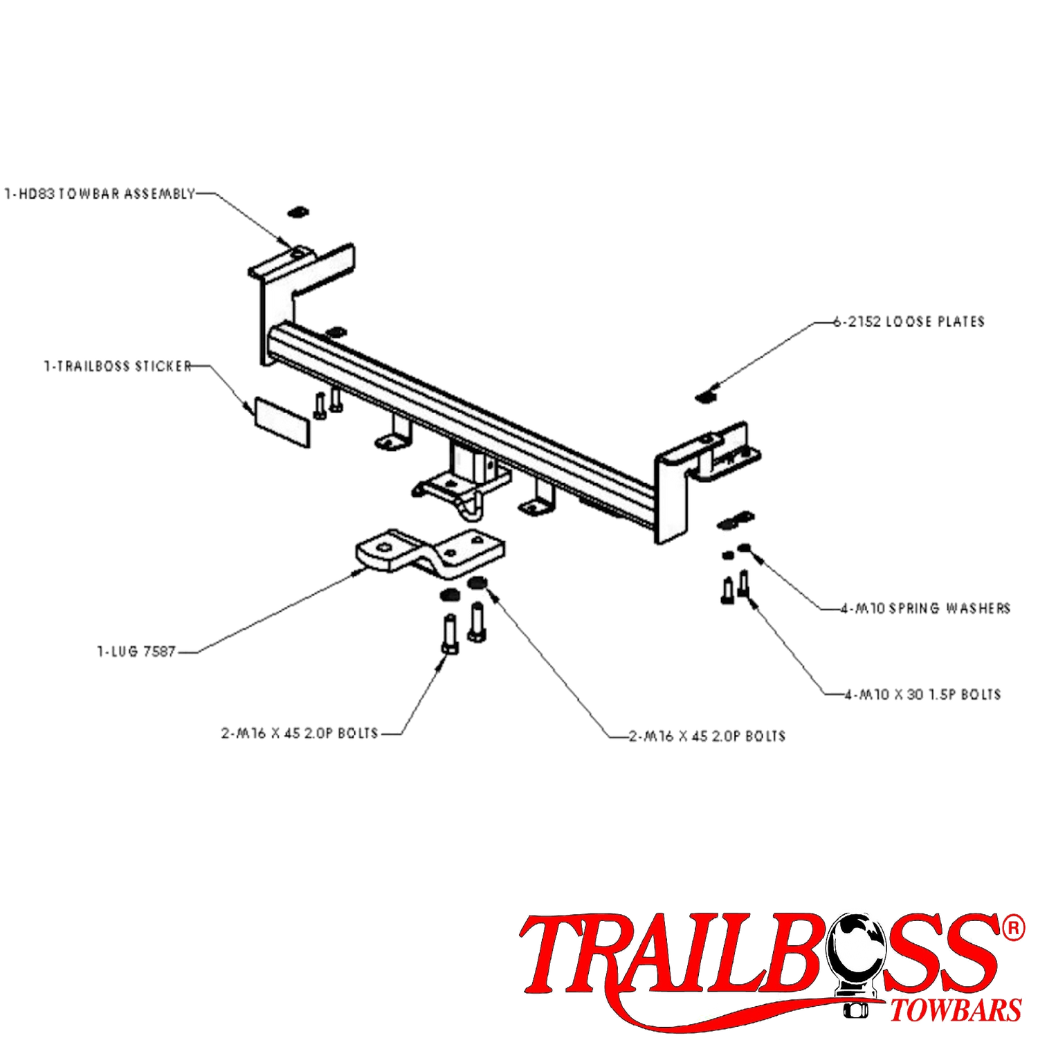 Holden Viva Hatch 09/2005 - 05/2009 - Towbar Kit