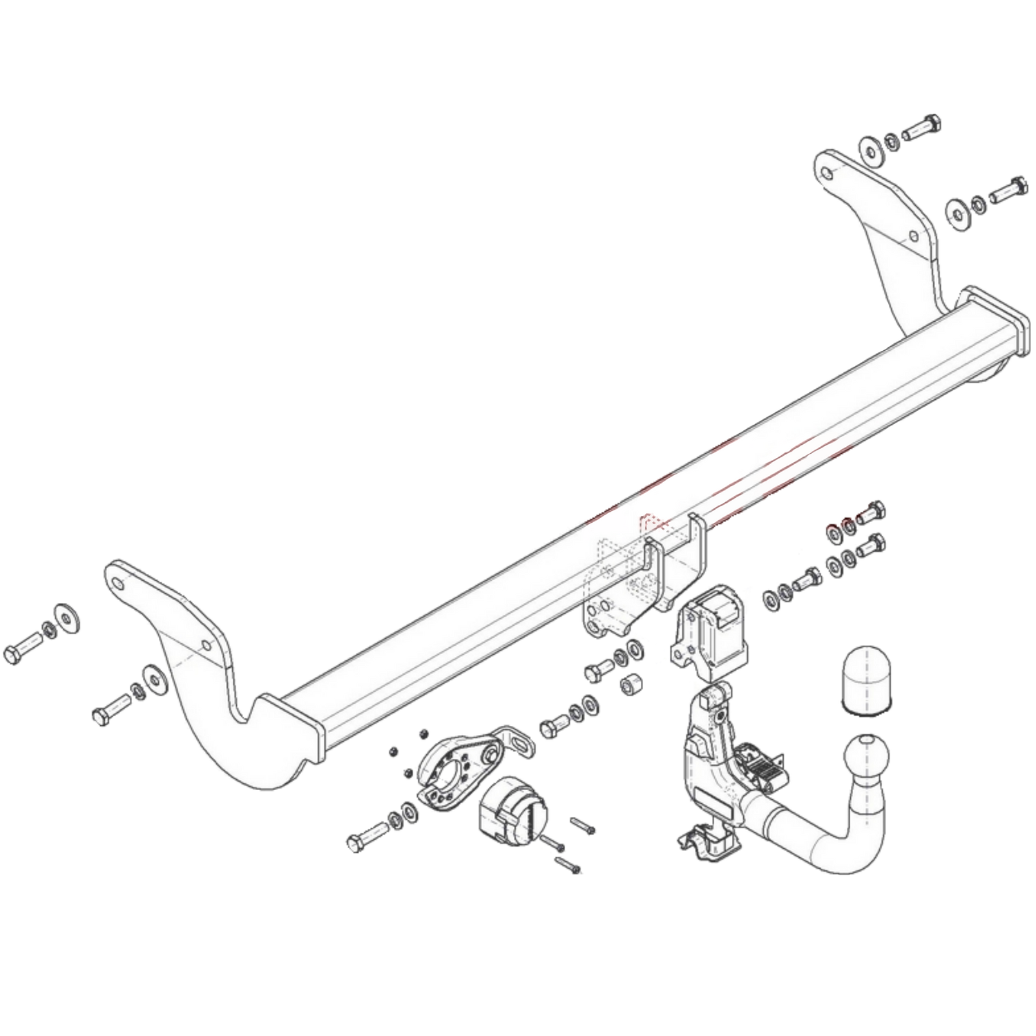 Lexus RX350H & 450H & 500H SUV 06/2022 - On - Towbar Kit
