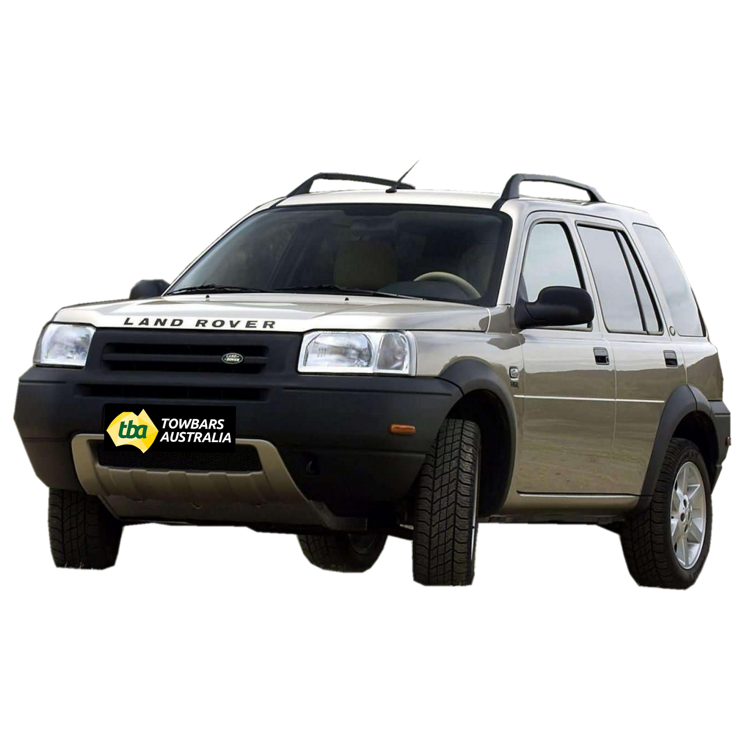 Land Rover SUV with a visible license plate on a white background