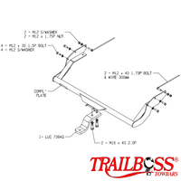Ford Courier 4wd Cab Chassis No Step 06/1985 - 12/2006 - Towbar Kit