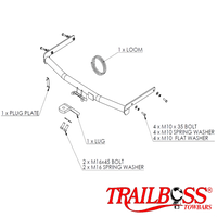Mazda 2 5 Door Hatch (DE model) 01/2011 - 10/2014 - Towbar Kit