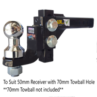 Raptor Super Duty Adjustable Ballmount to suit 50mm Receiver Rated to 4500kg