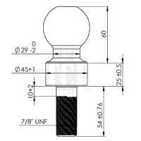Hi-Rise Towball 3500kg, 25mm Shoulder Mister Hitches