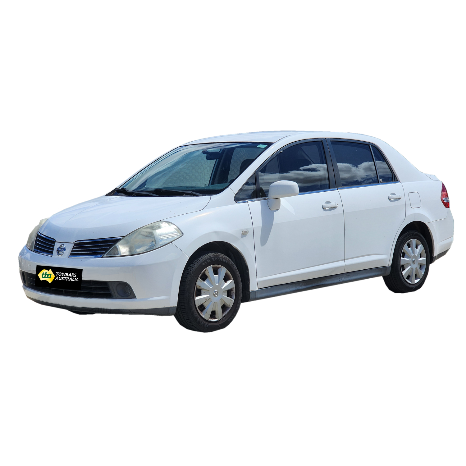 White car on a white background