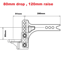 3500KG Adjustable towbar Ball Mount