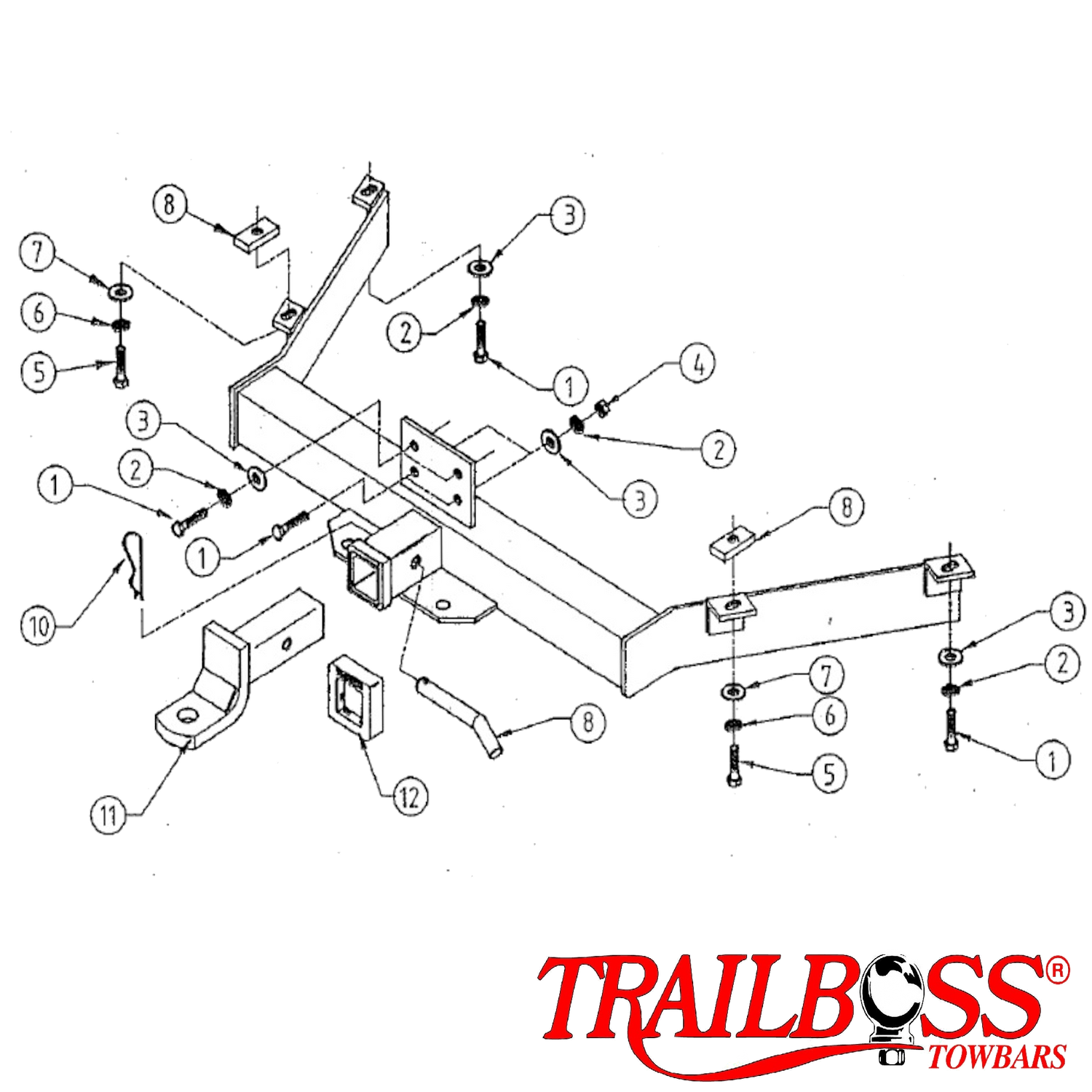 Toyota LandCruiser 80 Series SUV 01/1990 - 02/1998 - Towbar Kit