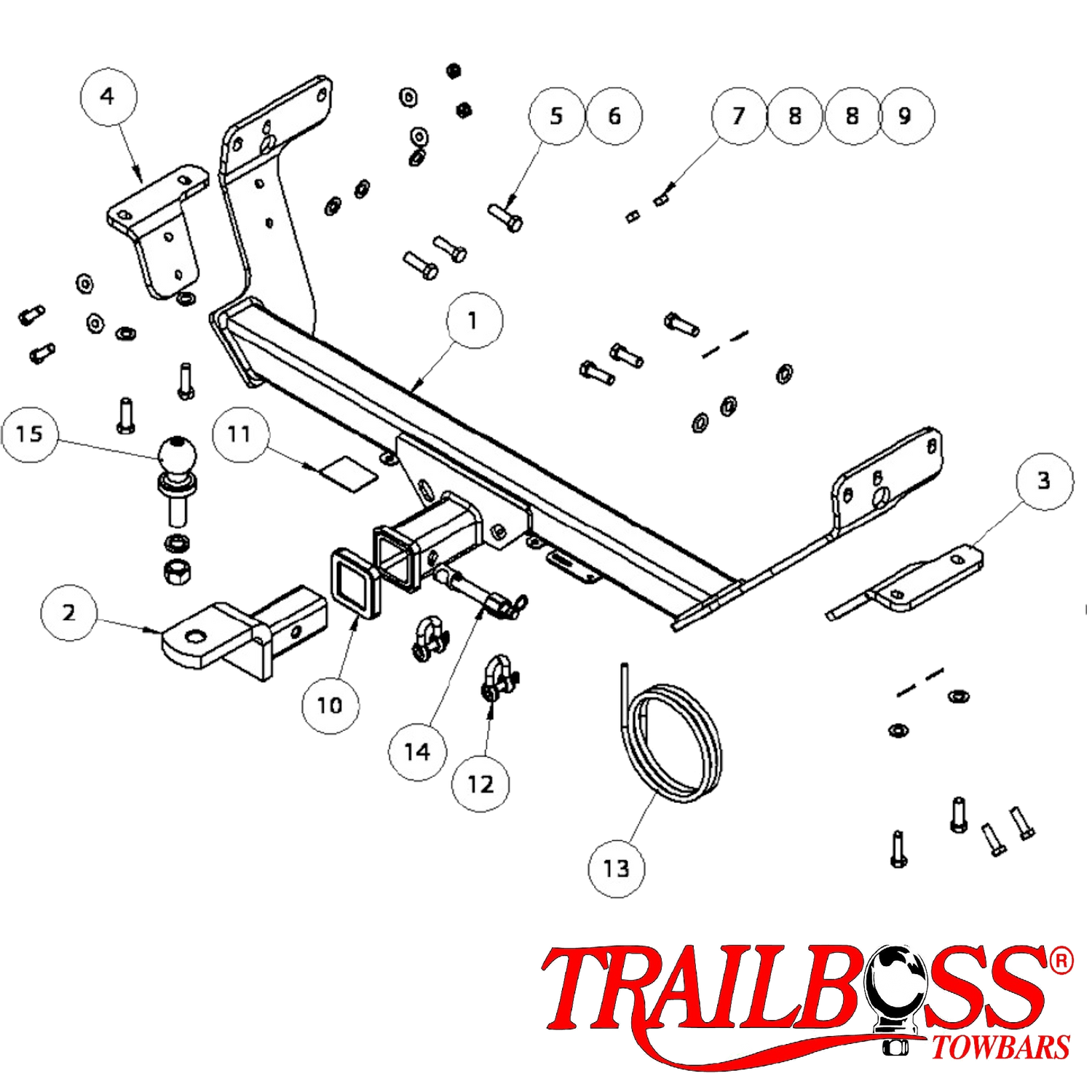 Toyota HiAce Commuter People Mover 04/2005 - 02/2019 - Towbar Kit