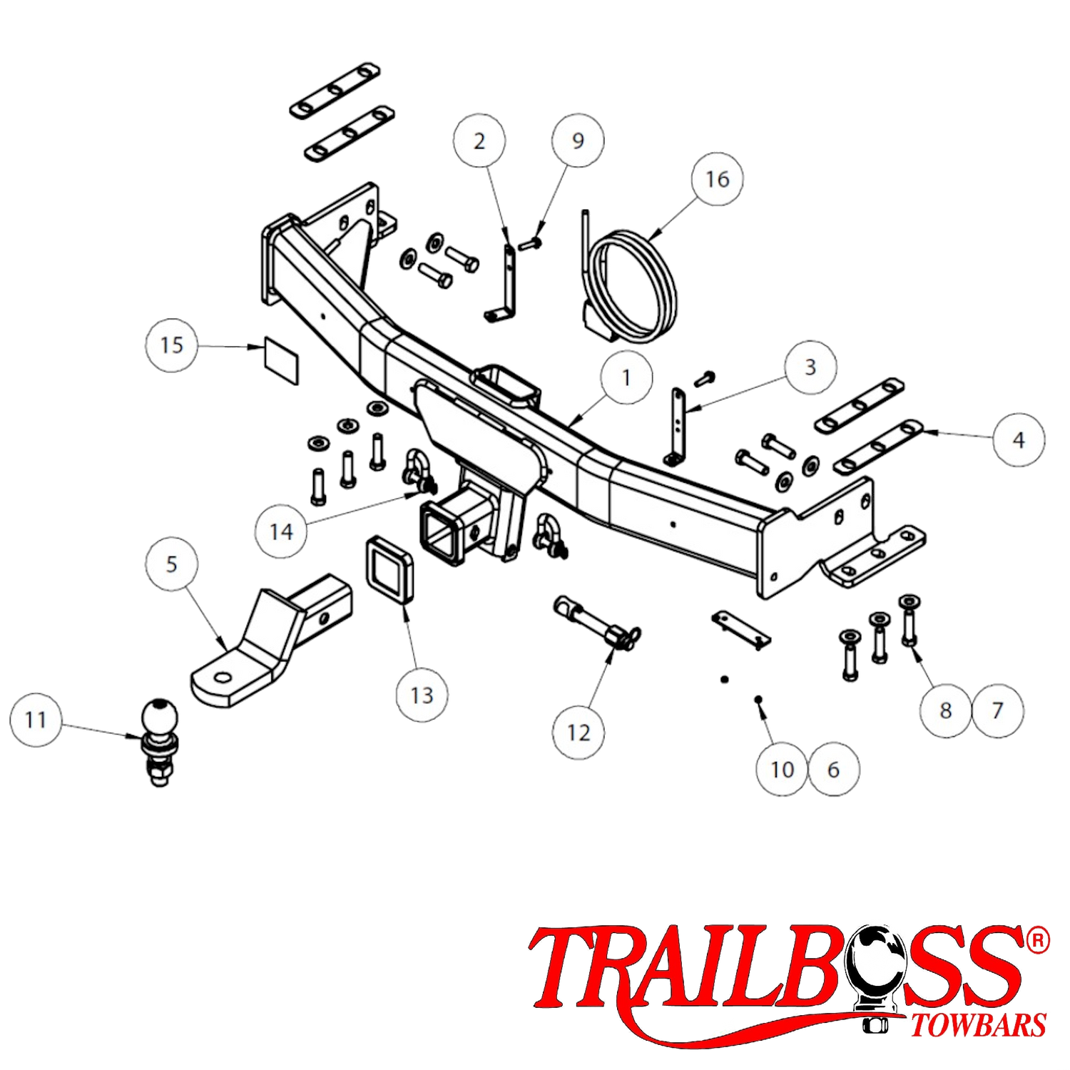 Toyota Fortuner SUV 11/2015 - On - Towbar Kit
