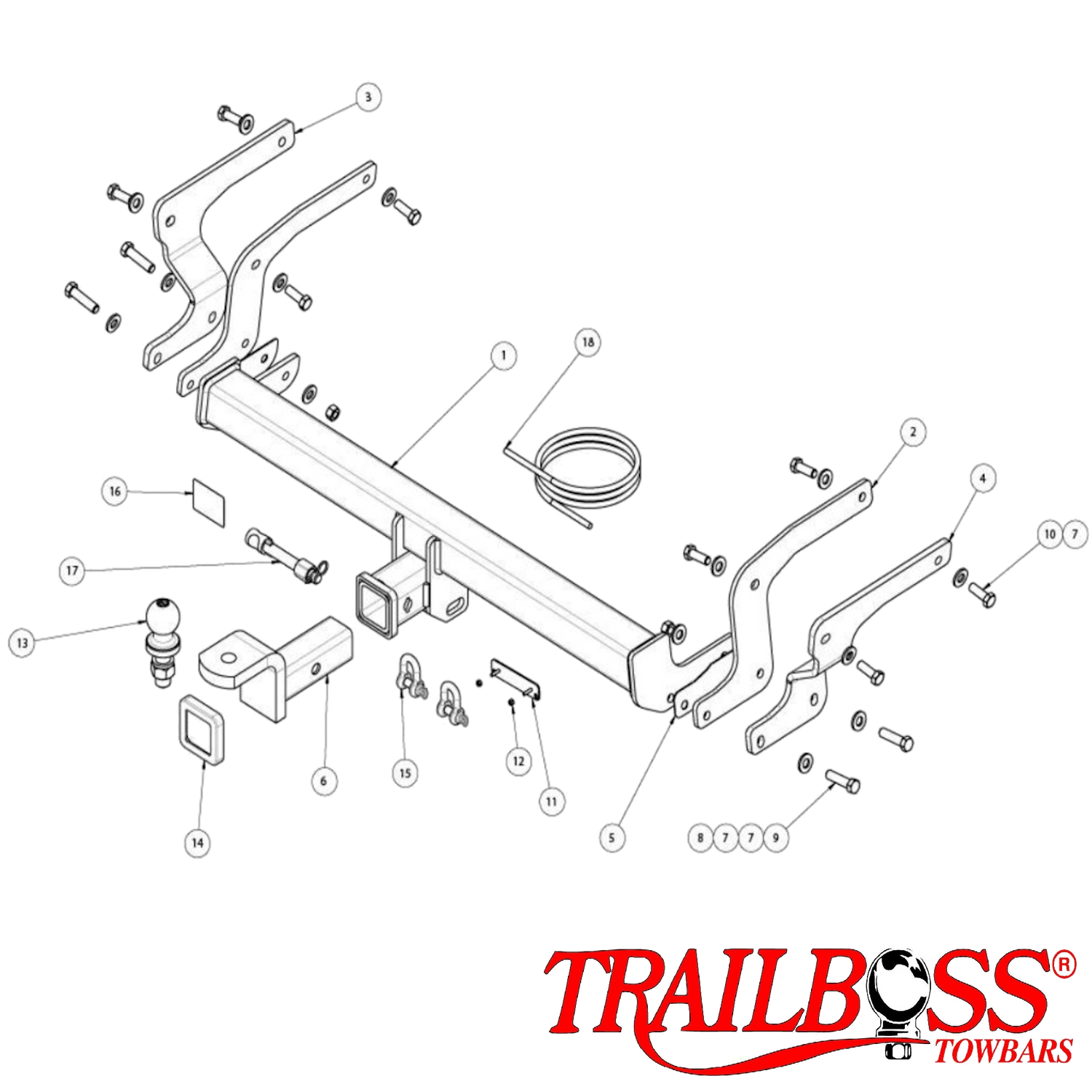 Toyota Rav 4 SUV 01/2019 - 12/2025 (Inc Hybrid) - Towbar Kit
