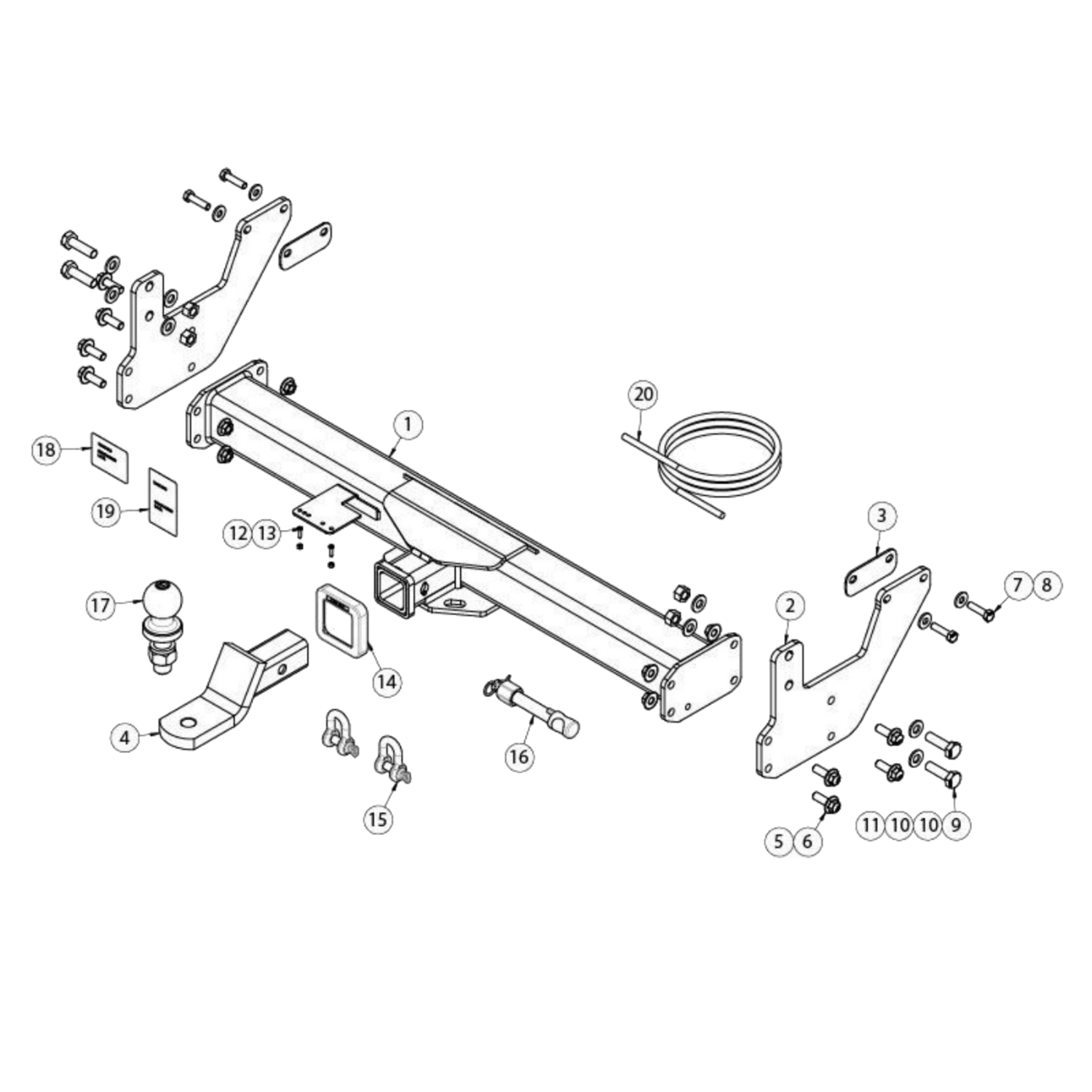 Toyota LandCruiser 70, 75, 78, 79 Series Troop Carrier 01/1985 - On - Towbar Kit