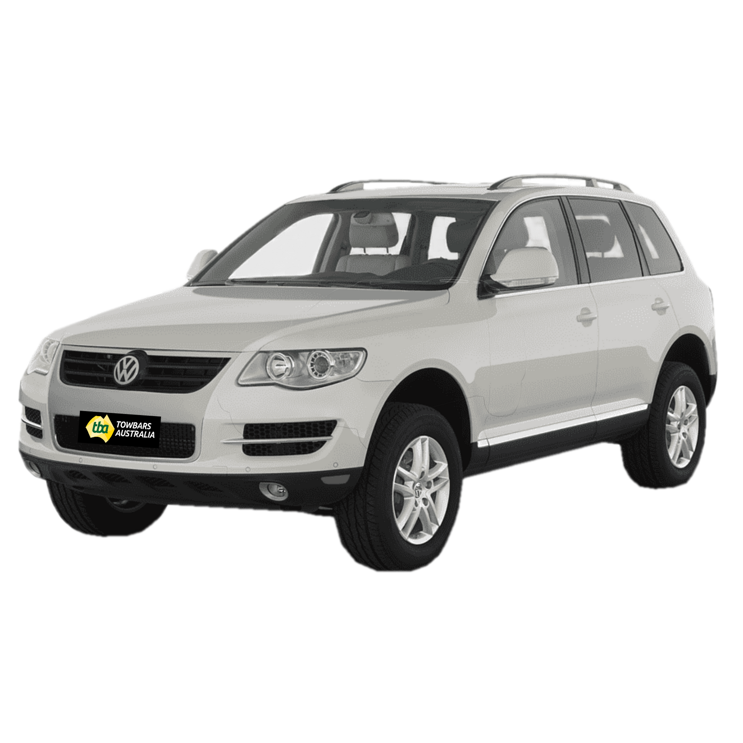 Silver Volkswagen SUV on a white background
