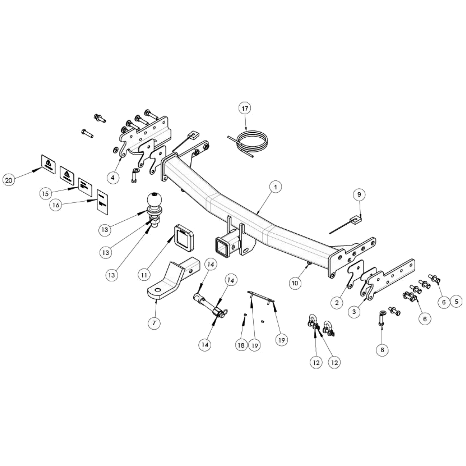 Mitsubishi Pajero Sport QG SUV 03/2024 - 12/2025 - Towbar Kit