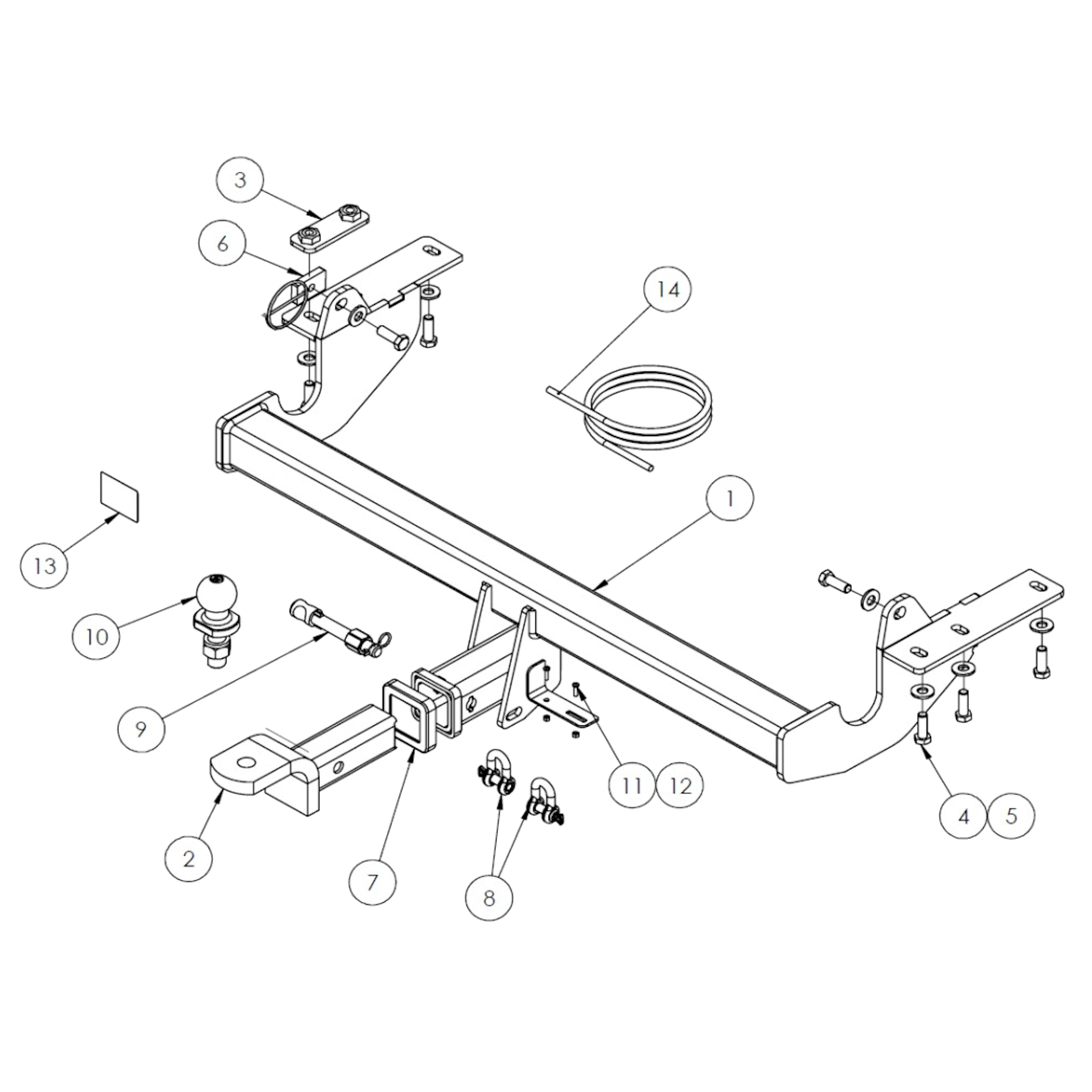 Nissan X-Trail T32 SUV 03/2014 - 08/2022 - Towbar Kit