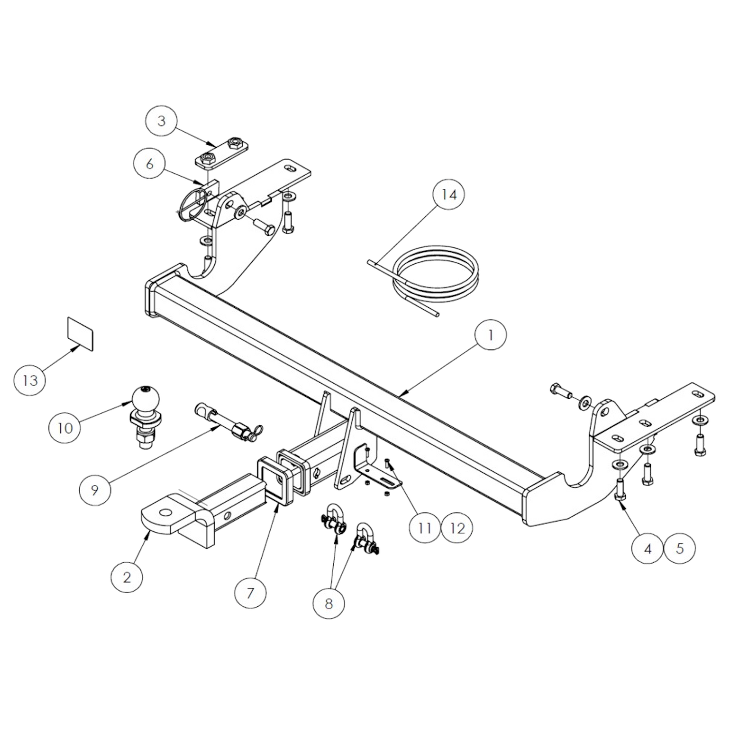 Nissan X-Trail T32 SUV 03/2014 - 08/2022 - Towbar Kit
