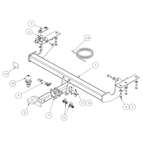 Nissan X-Trail T32 SUV 03/2014 - 08/2022 - Towbar Kit